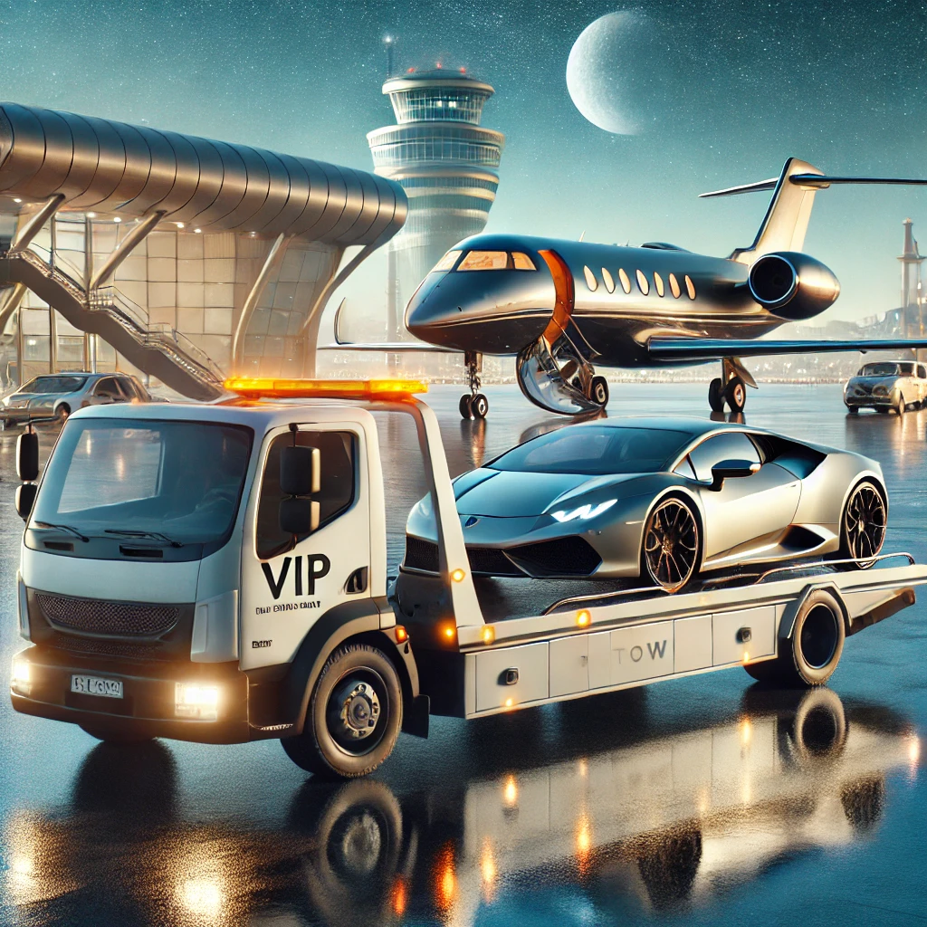 سطحة جدة VIP لنقل السيارات الفاخرة من وإلى المطار والطائرات الخاصة